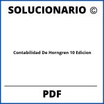 Contabilidad De Horngren 10 Edicion Solucionario