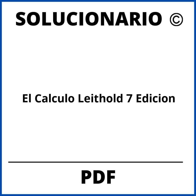 Calculo De Leithold 7 Edicion Pdf Solucionario