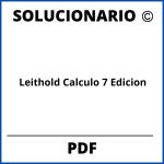 Leithold Calculo 7 Edicion Solucionario Pdf