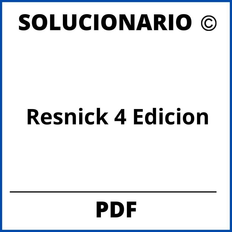 Resnick Vol 1 4Ta Edicion Pdf Solucionario